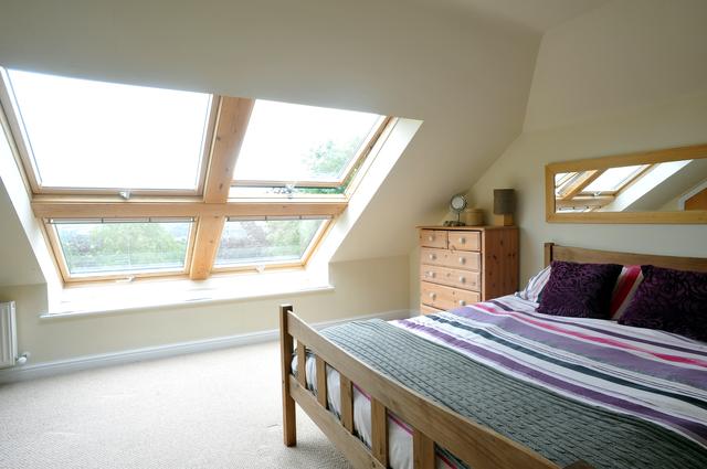 quatro velux configuration in loft conversion 4 velux together 